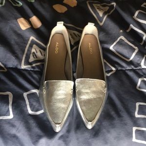 Aldo Silver Pointed-Toe flats